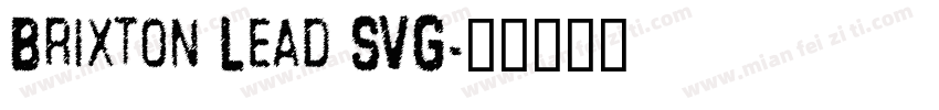 Brixton Lead SVG字体转换